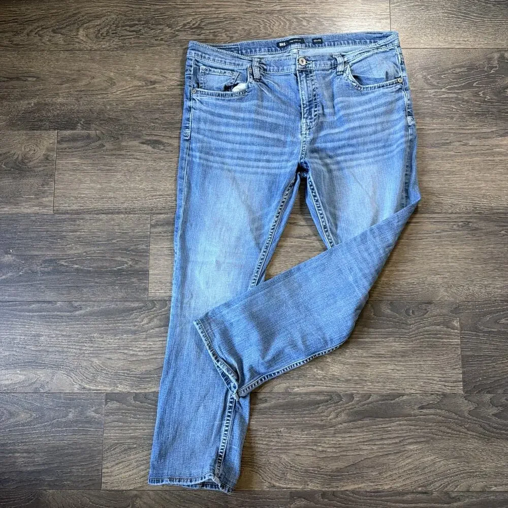 Y2K Buckle BKE Jake 42x32 Jeans Western Cowboy Grunge Straight Distressed Denim